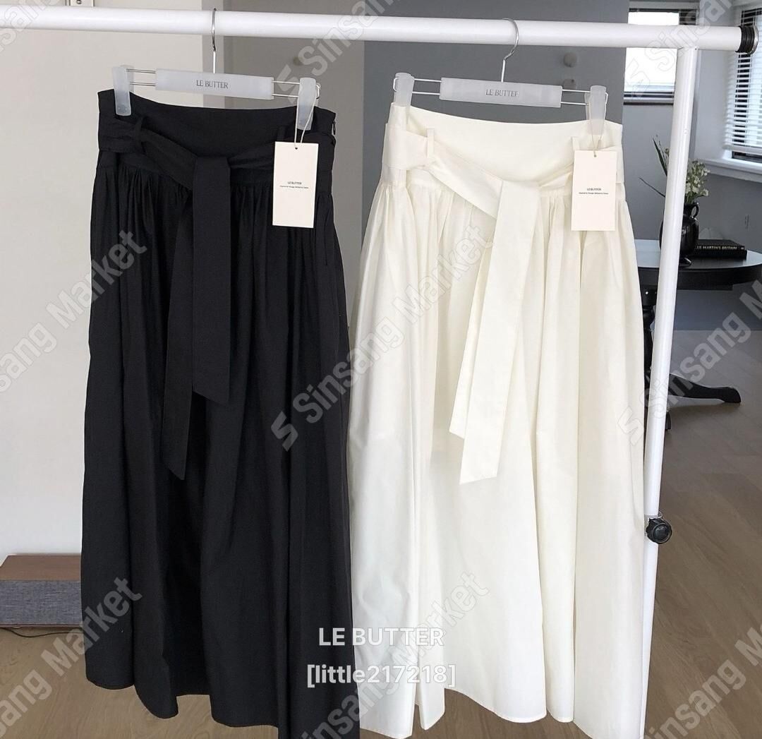 LB6036 腰帶壓褶傘裙