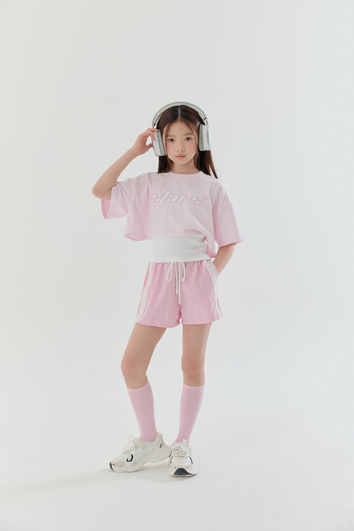 正韓夏Lilas 兩色STARS假兩件上衣