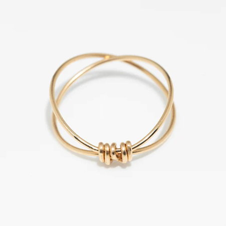 1YA0326-341 [YAY PARIS] Ananta Crossed Ring 750‰ Gold #100xranaJ00 (EU)