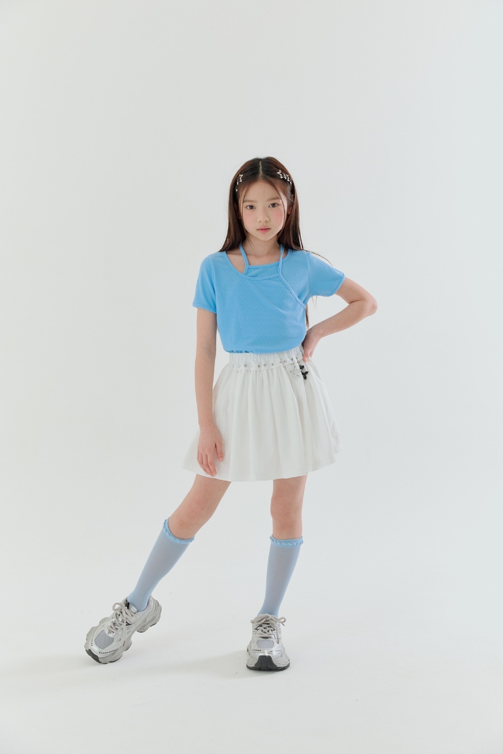 正韓夏Lilas 兩色學院感學生裙