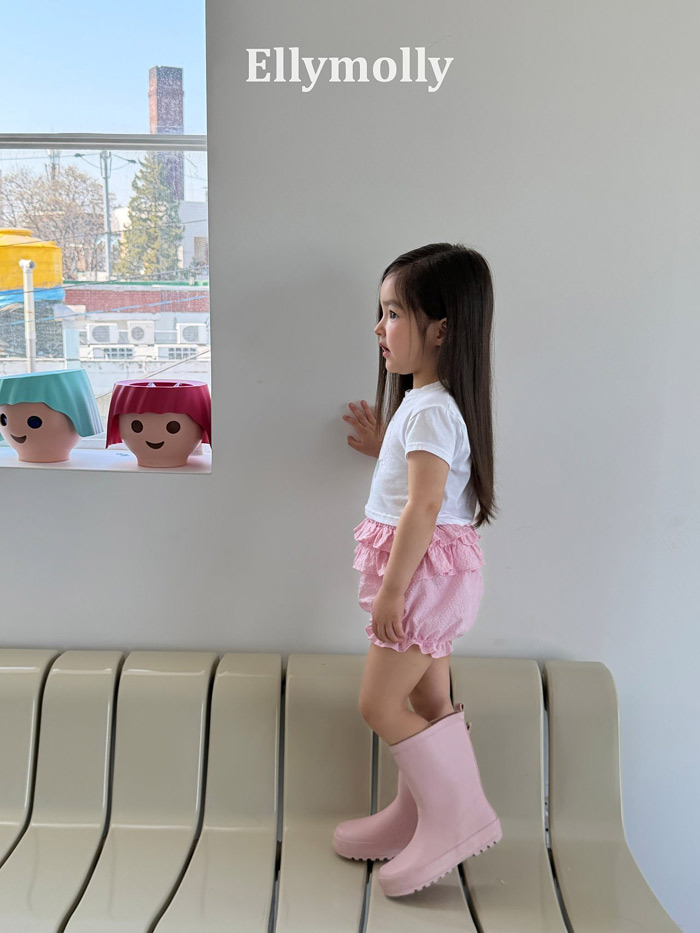 正韓夏EllyMolly 兩色粉嫩花苞短褲