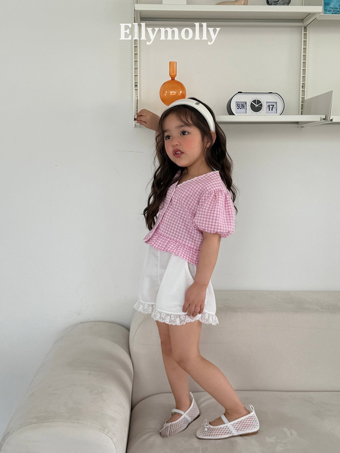 正韓夏EllyMolly 三色蕾絲滾邊短褲