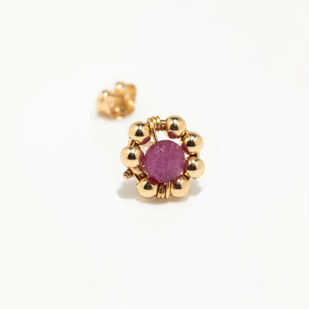 1YA0326-459 [YAY PARIS] Daisy Chips Ruby Laminated Gold #300emdai130 (EU)