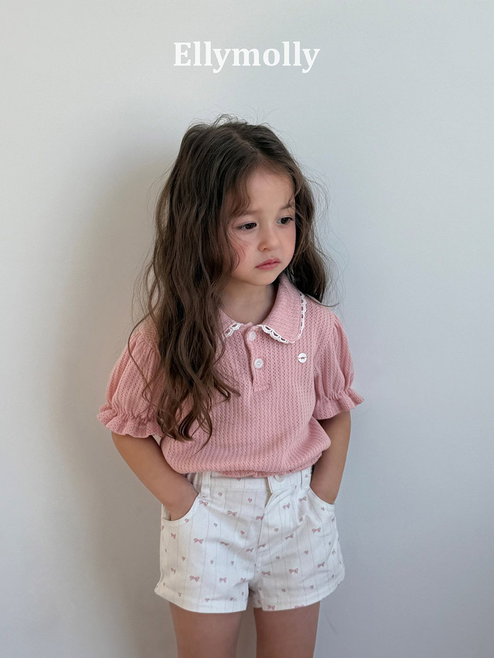 正韓夏EllyMolly 兩色蝴蝶結短褲