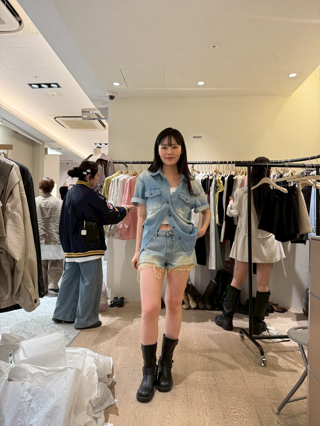 WJ6002 復古洗水牛仔襯衫