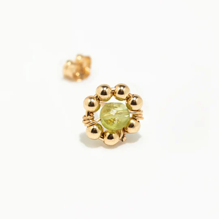 1YA0326-457 [YAY PARIS] Daisy Chips Peridot Laminated Gold #300emdai1125 (EU)