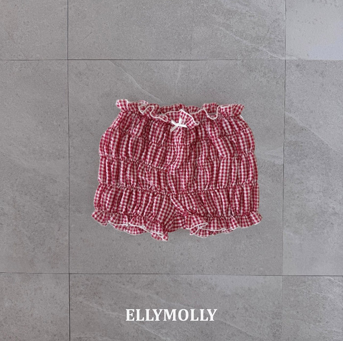 正韓夏EllyMolly 三色甜美格紋短褲