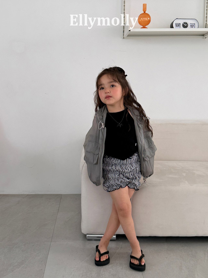 正韓夏EllyMolly 三色甜美格紋短褲