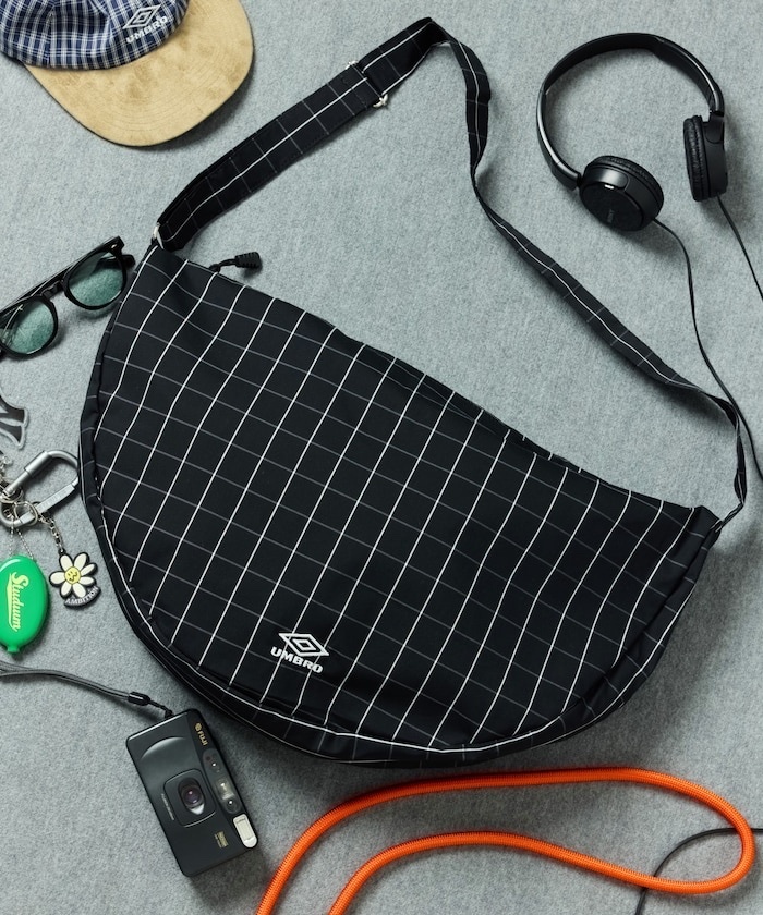 UMBRO / Special Order New Round Shoulder Bag Check & Stripe