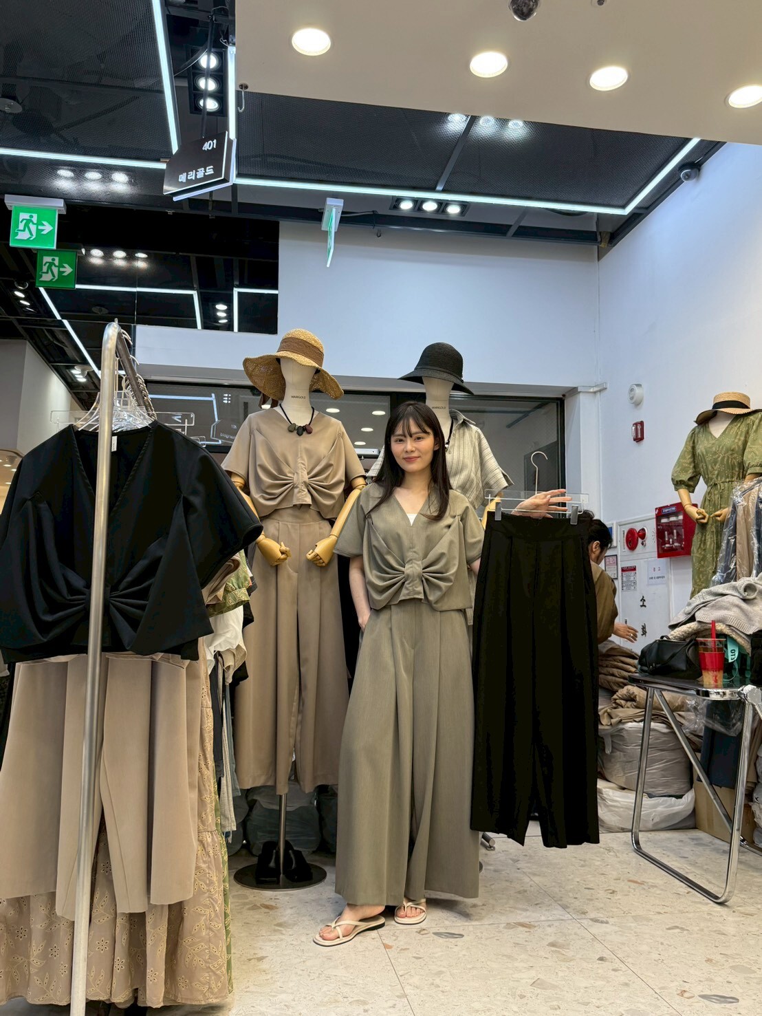 MG6011 百褶闊腿長裙褲