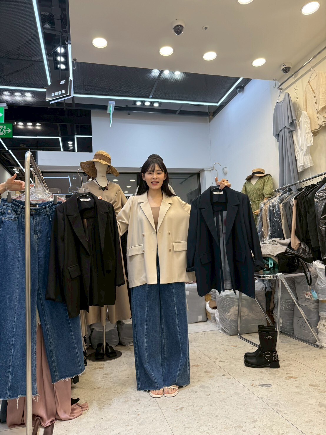 MG6023 後背薄紗西裝外套