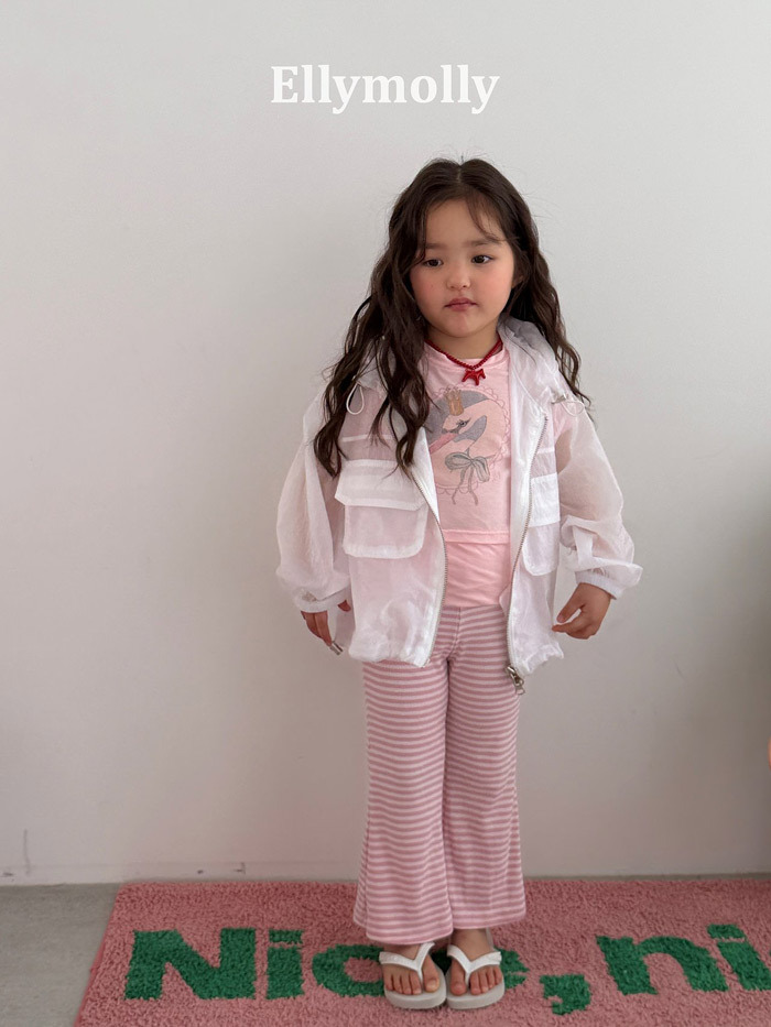 正韓夏EllyMolly 2色條紋喇叭褲