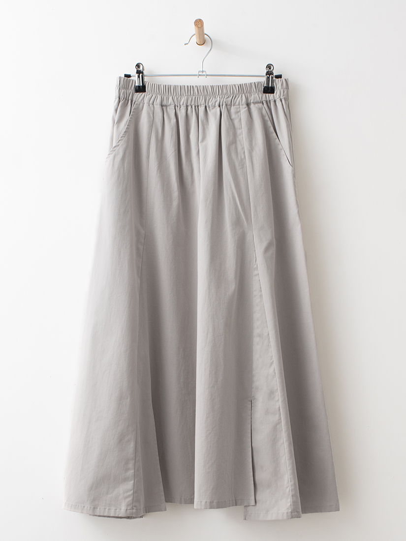 日系生活感剪接設計開衩純棉長裙