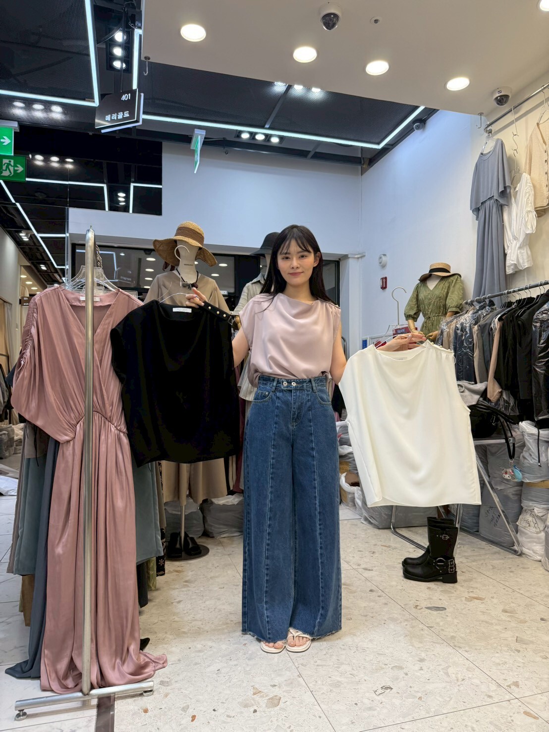 MG6008 單肩金屬紐扣上衣