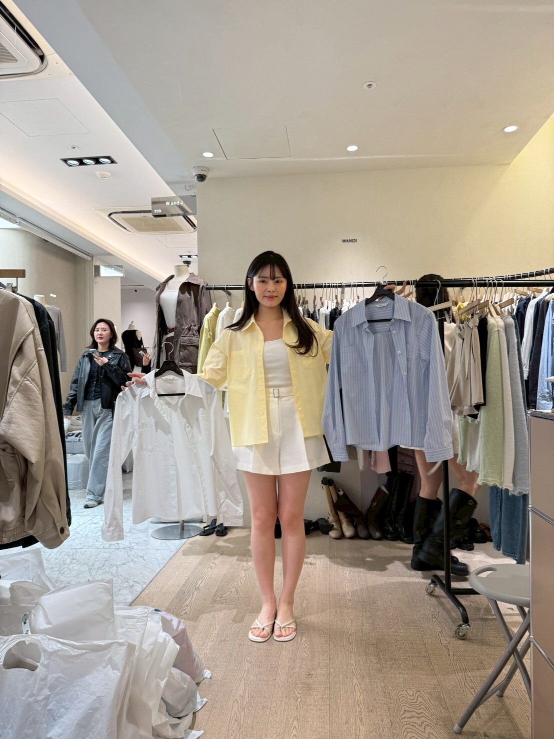 WJ6034 質感翻領雙口袋襯衫