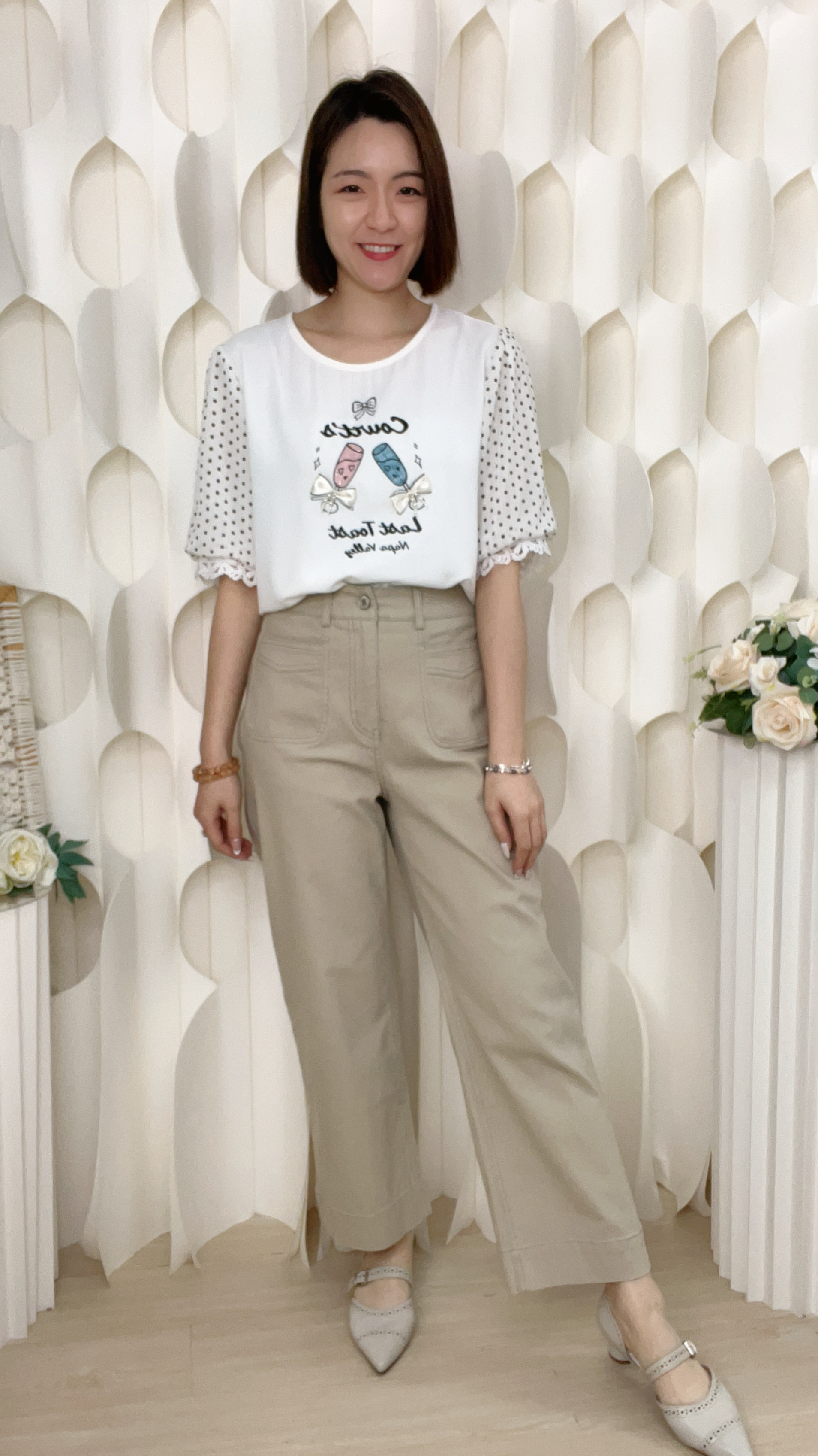 後橡筋腰洗水棉直筒褲(腰/M:26-32/ L:28-34 吋)P6018 #2603clo