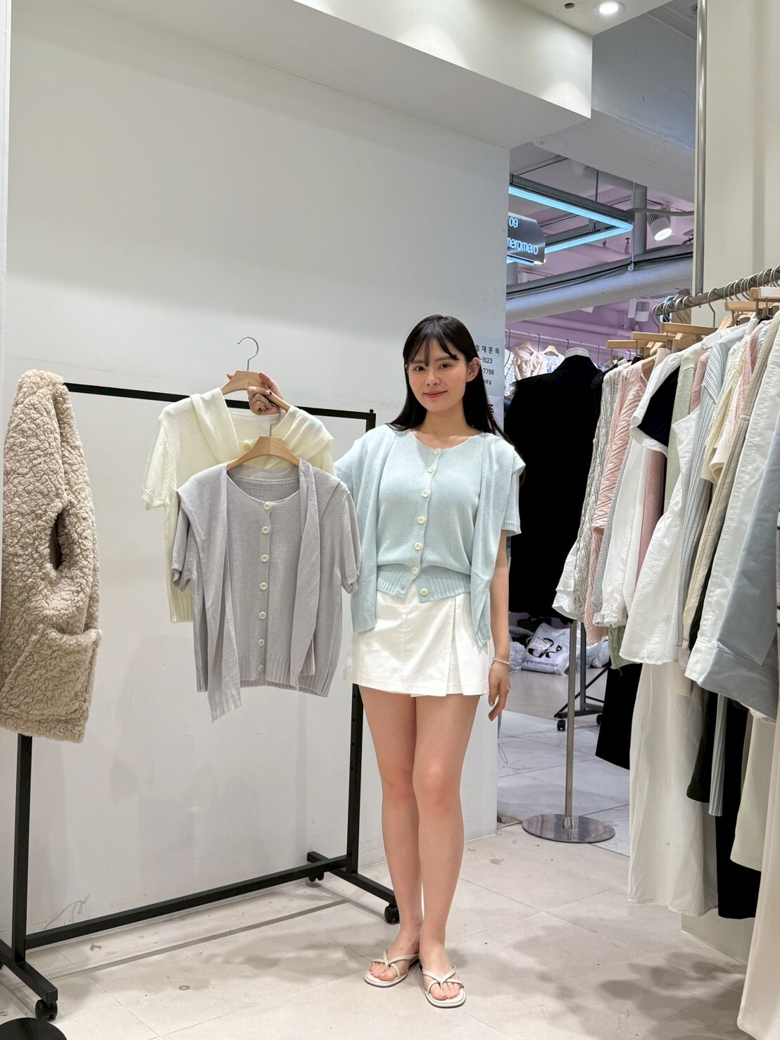 HU6022 披肩短袖針織上衣