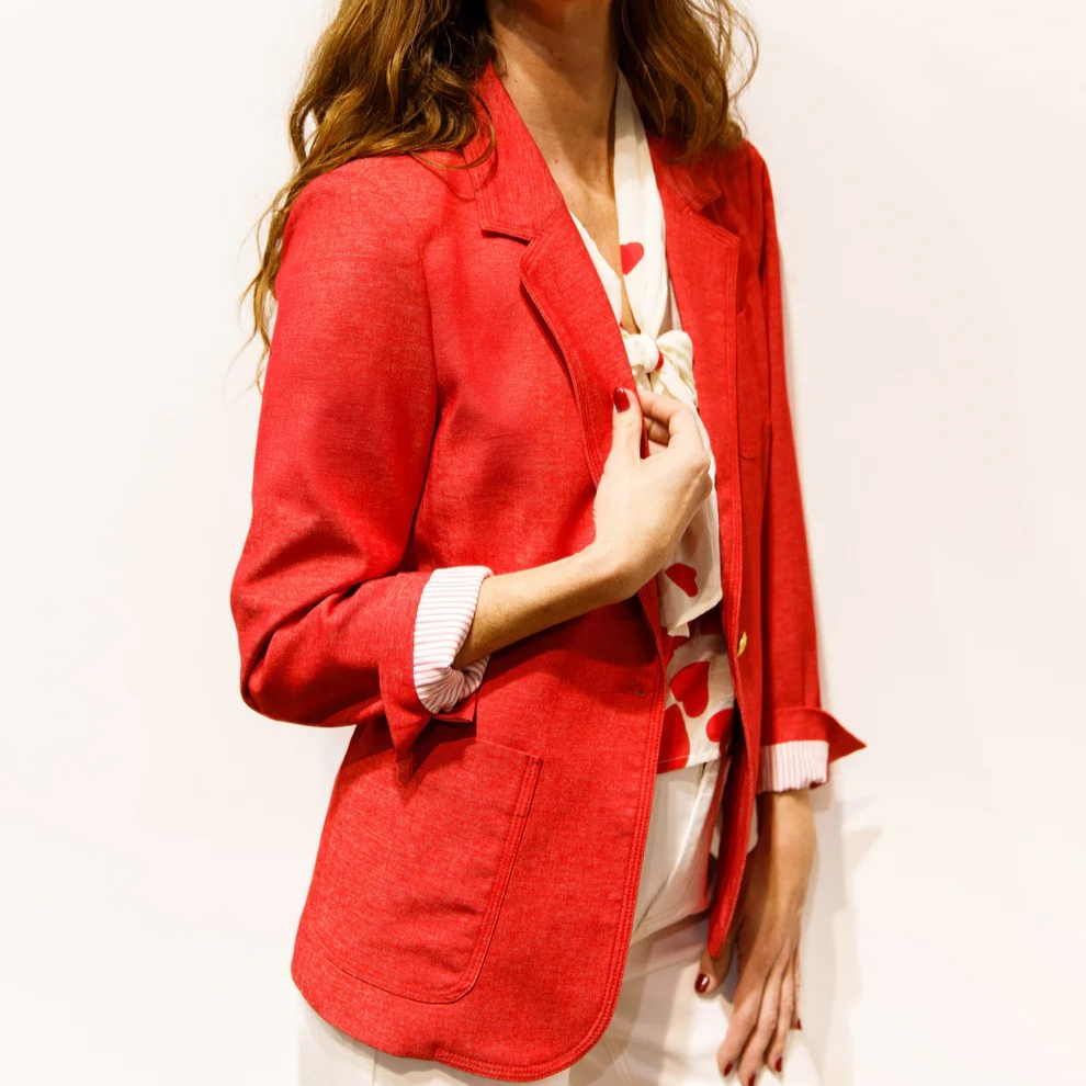1BB0327-026 [BRIGITTE BARDOT] Yves Blazer with Cherry Patch Pockets #162610300 (EU)