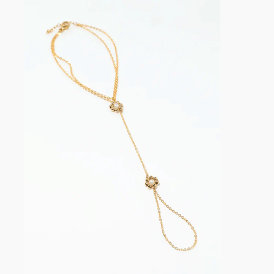 1YA0326-470 [YAY PARIS] Daisy Hand Jewelry Cultured Pearl #130dbdai101 (EU)