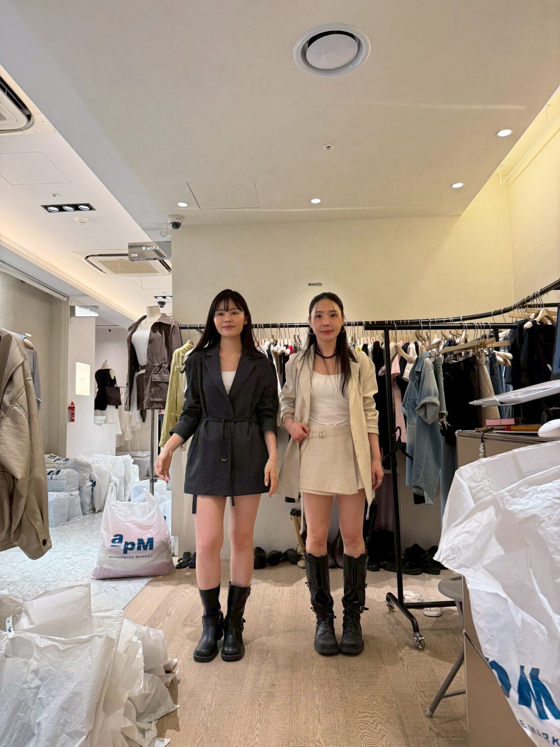 WJ6025 暗條紋腰帶開領休閑西裝外套