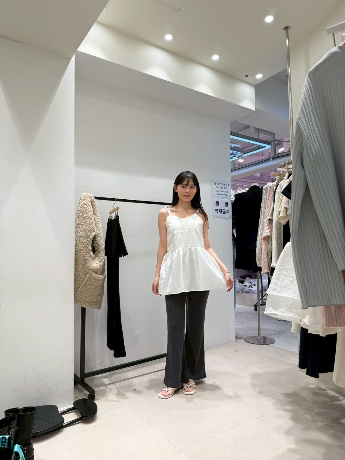 HU6028 百搭綁帶肩帶連衣裙