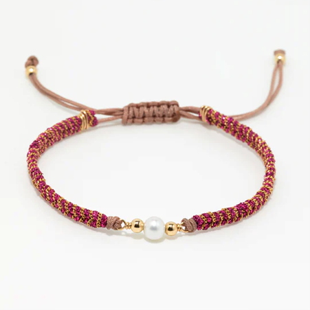 1YA0326-442 [YAY PARIS] Vaiana Cord Bracelet Cultured Pearl #204emvai1701 (EU)