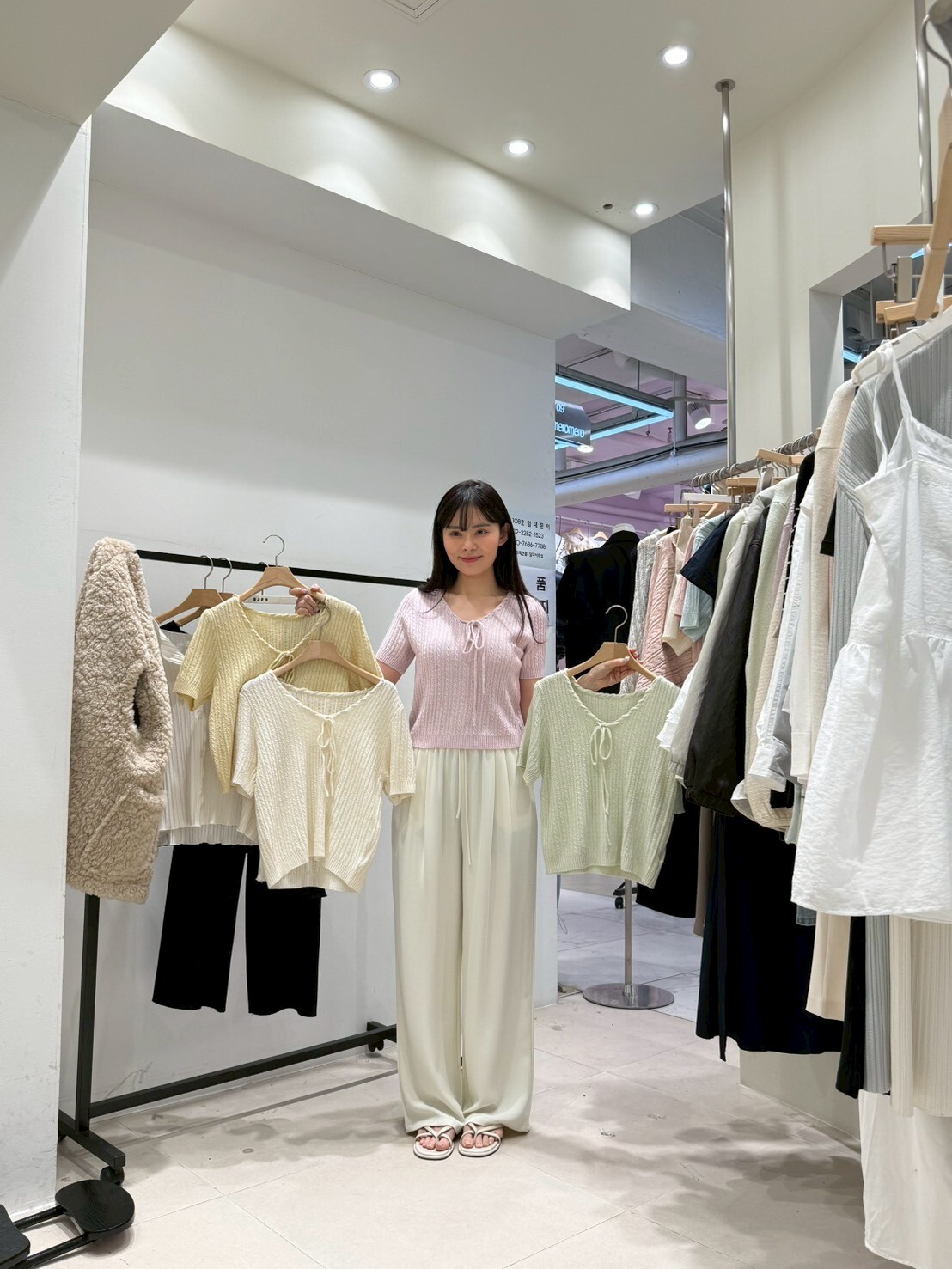 HU6007 短袖麻花V領上衣