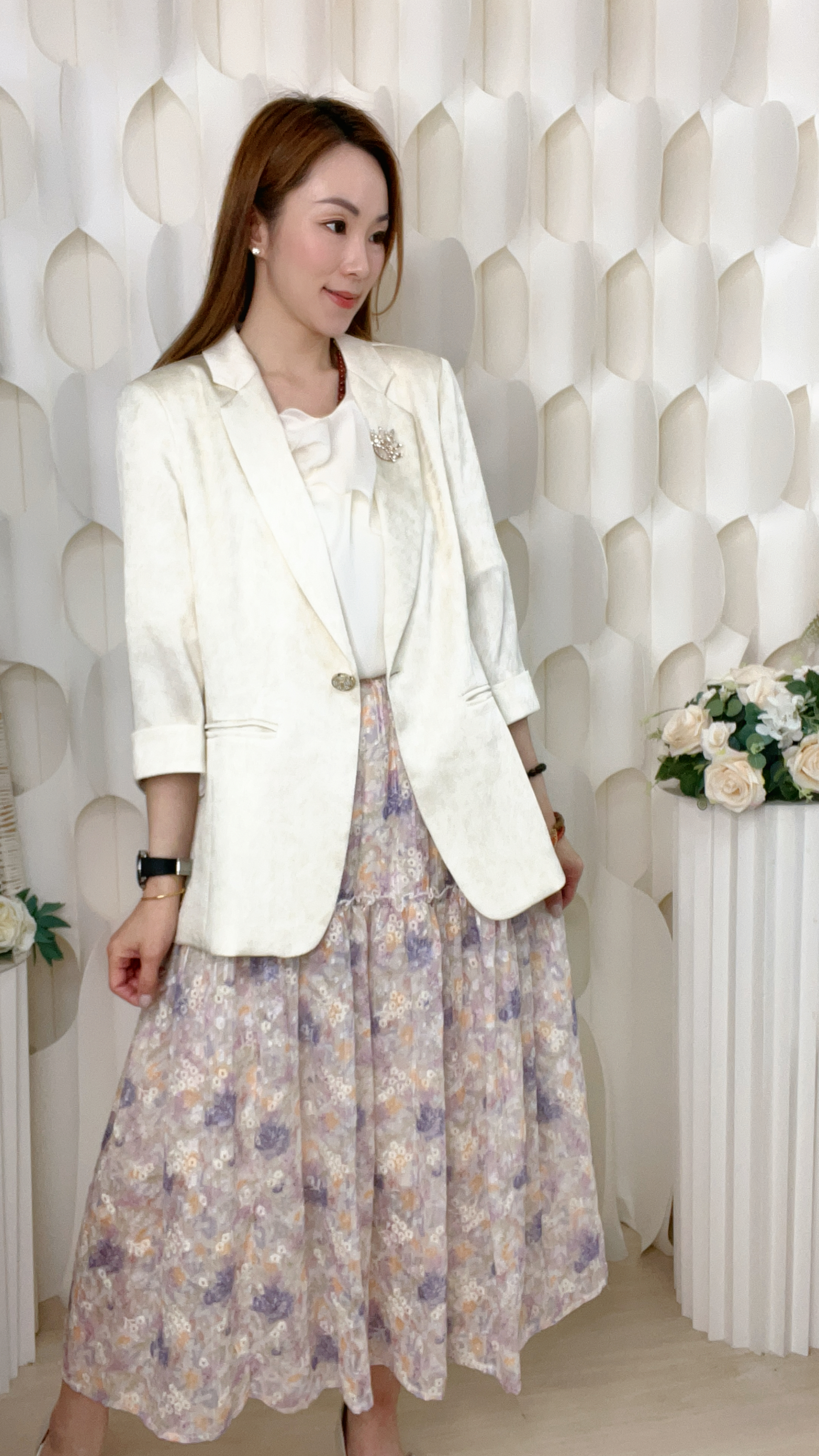 高質滑絲質胸針西裝外套(胸S:36/M:38/L:40吋) J6091 #2603clo