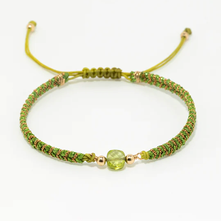 1YA0326-441 [YAY PARIS] Vaiana Cord Bracelet Peridot #204emvai22125 (EU)
