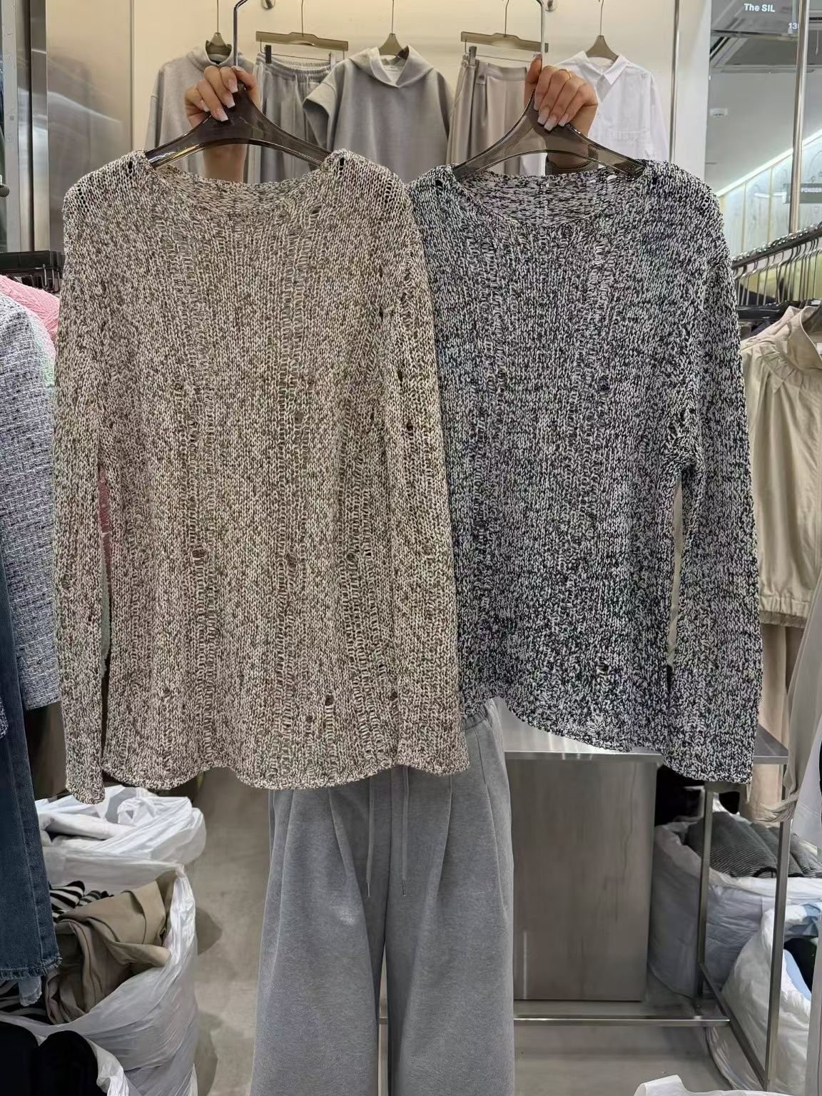 1L6045 雜色寬鬆針織衫