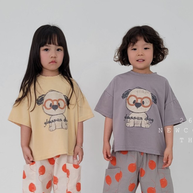 90-140 FUN 眼鏡狗狗上衣 2色