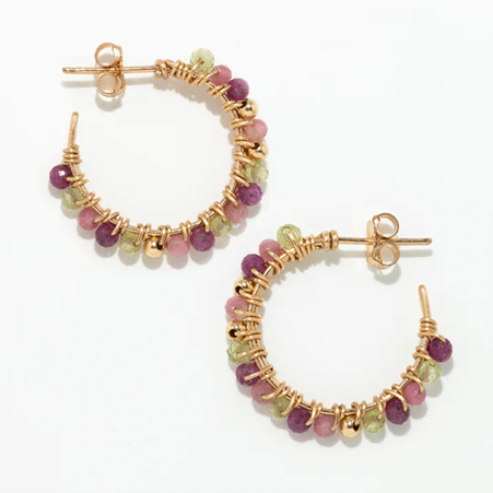 1YA0326-464 [YAY PARIS] Medium-Sized Frida Creole Earrings Liberty #301tpfrmy1128 (EU)