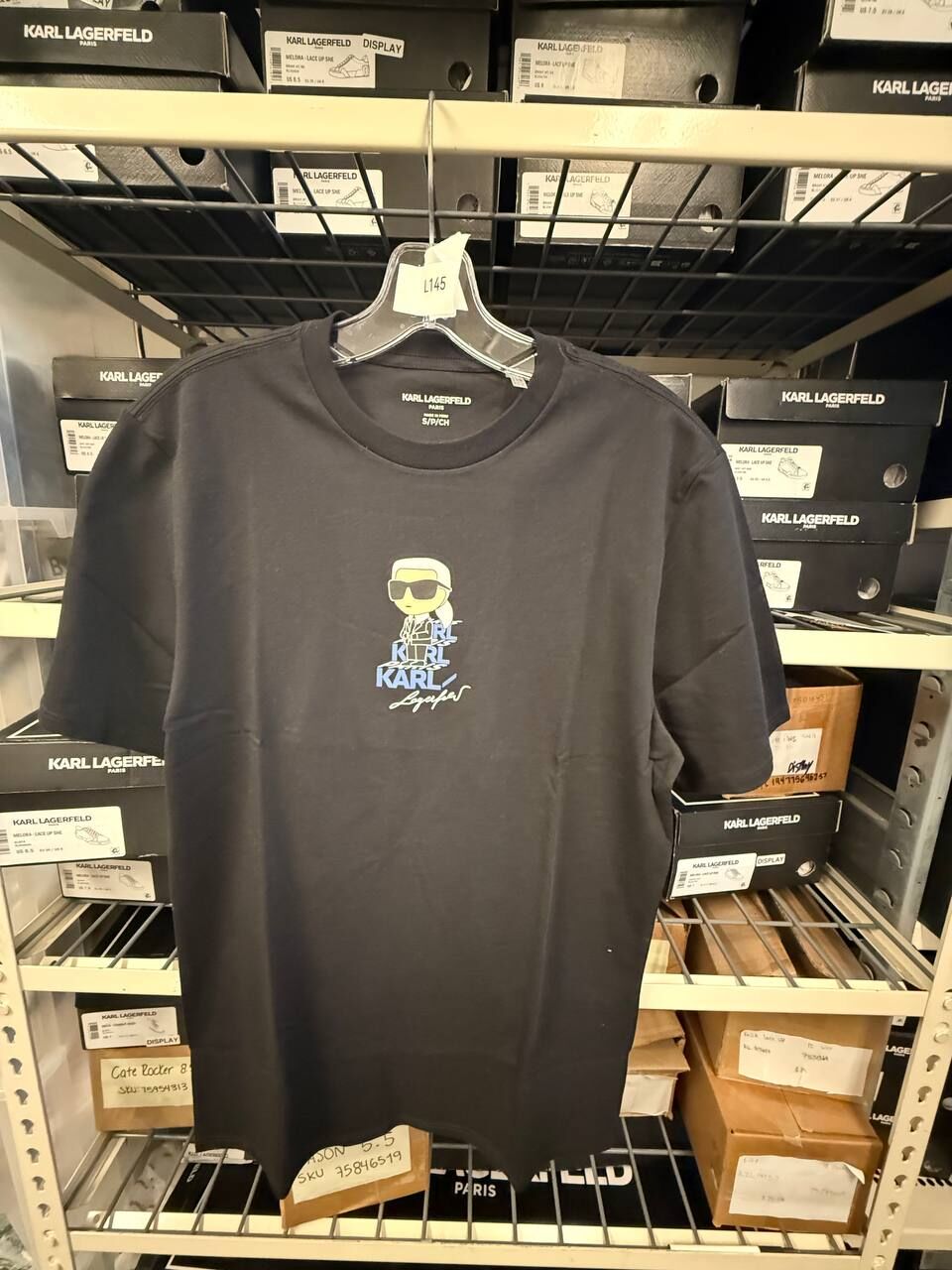 [U] KARL LAGERFELD BLACK FATHER'S DAY KARL TEE, LM6G2059-BLK (UKL145)