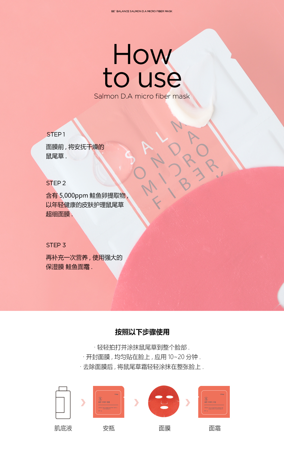 AG260326-D31-BEBALANCE-Bebalance多肽修復面膜-BE BALANCE Salmon DA Micro Fiber Mask-10ea-(EXP-8/2029)