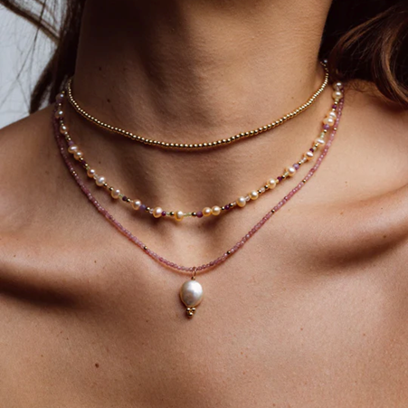 1YA0326-499 [YAY PARIS] Queen Necklace 40Cm Tourmaline #510tpqu40cm9129 (EU)