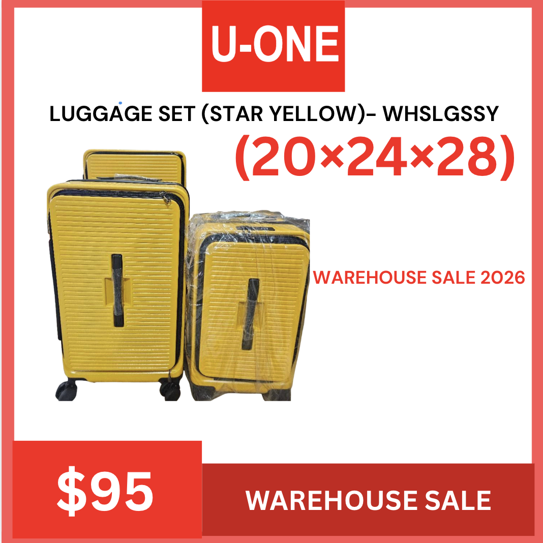 WAREHOUSE SALE LUGGAGE SET (STAR YELLOW)- WHSLGSSY