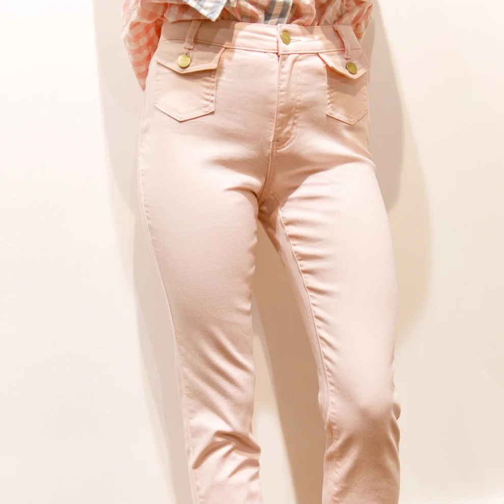 1BB0327-035 [BRIGITTE BARDOT] Caprio Capri Pants Pink #172610300 (EU)