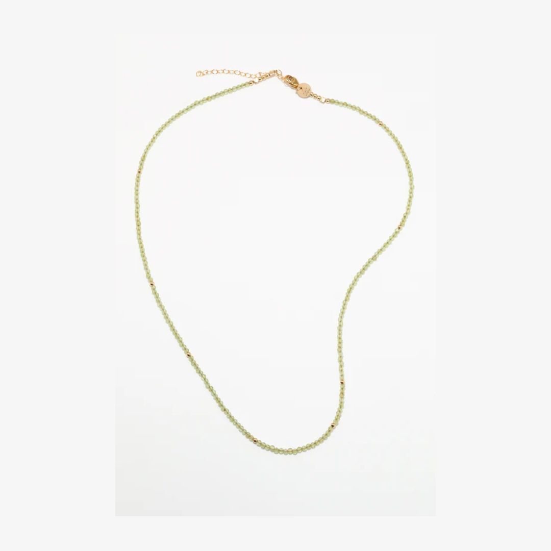 1YA0326-447 [YAY PARIS] Queen Necklace 40cm Peridot Laminated Gold #510tpqu40cm1125 (EU)