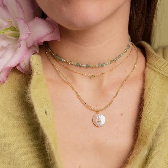 1YA0326-474 [YAY PARIS] Miree Pendant Peridot Gold #901inmir130 (EU)