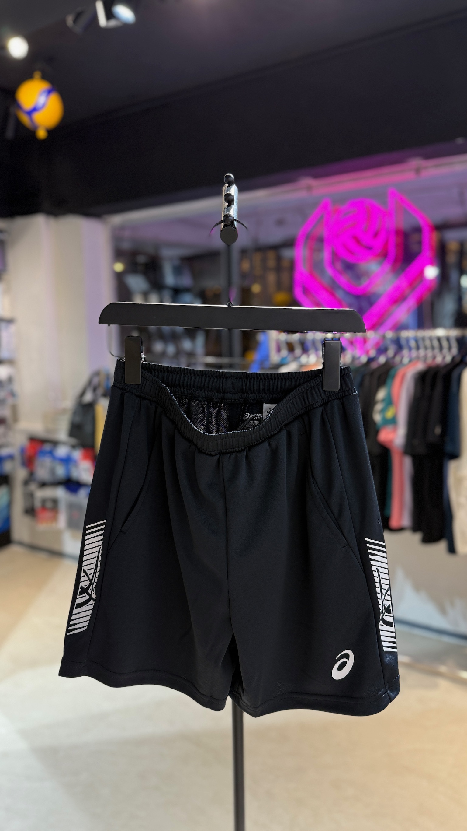 ASICS SHORTS 白灰LOGO