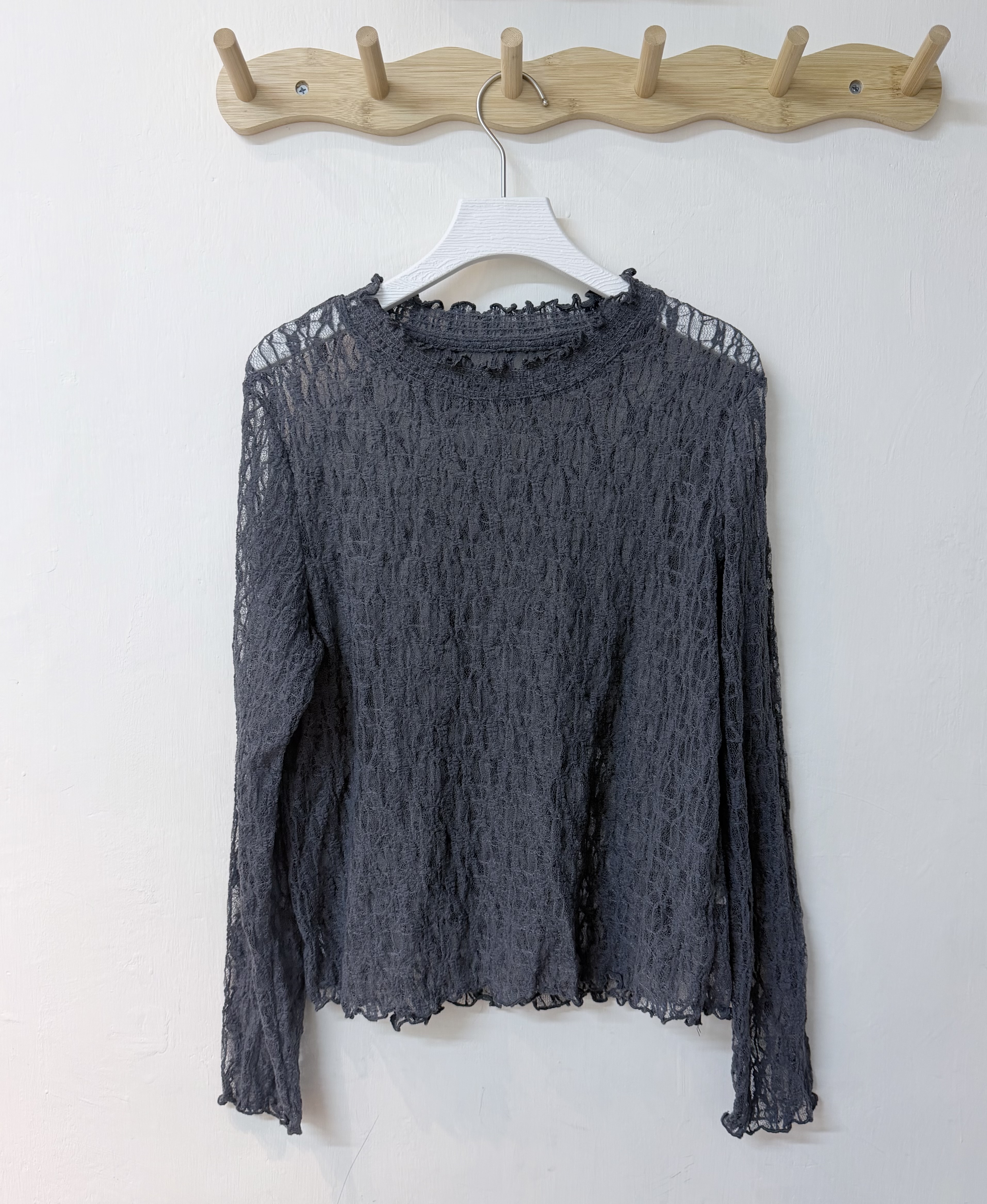 鏤空親膚長袖Lace Top