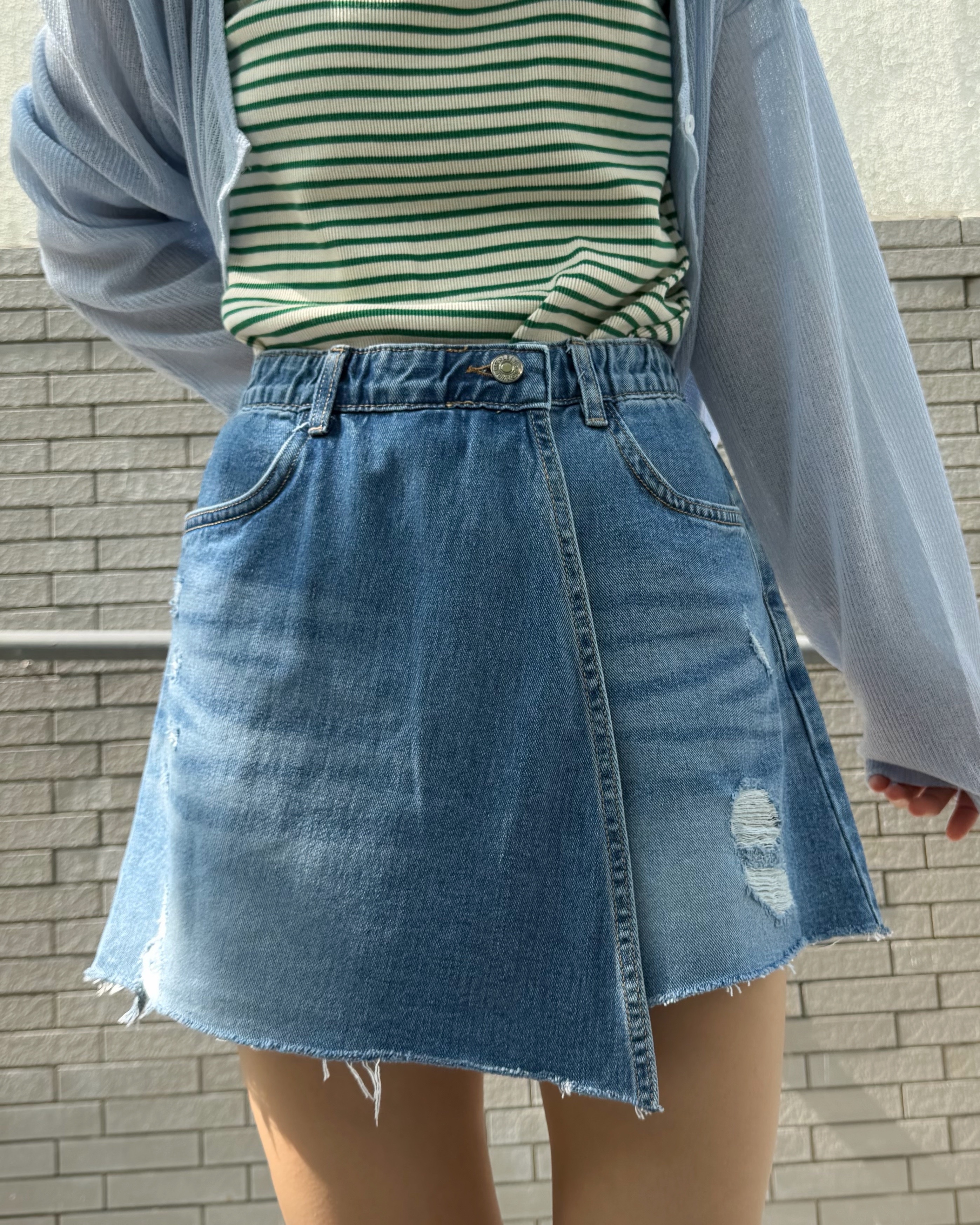 4月新品♥A字型牛仔裙褲