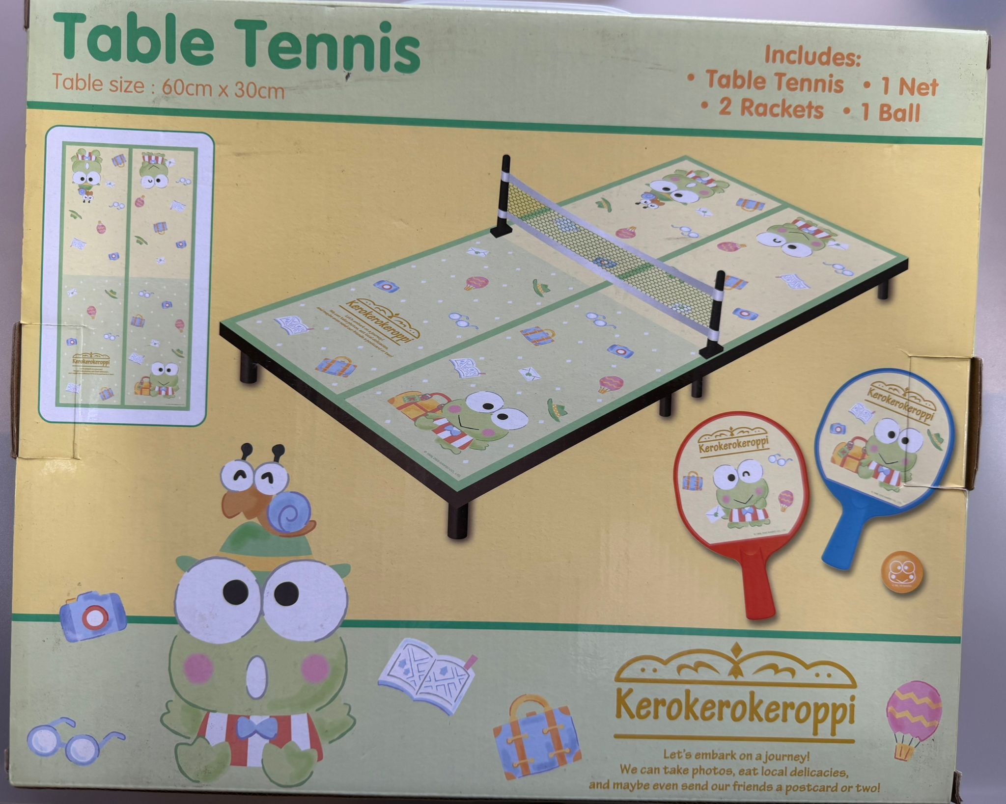 KeroKeroKeroppi 迷你乒乓球台套装