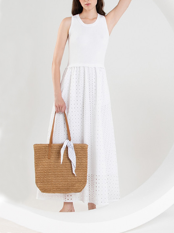 Purotatto 附絲巾草編包