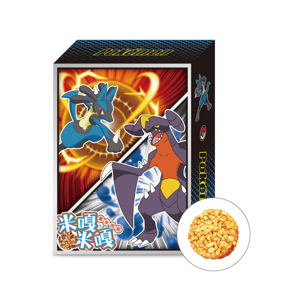 寶可夢-米嘎米嘎(黑米肉鬆)-路卡利歐&烈咬陸鯊 65gx1包/盒