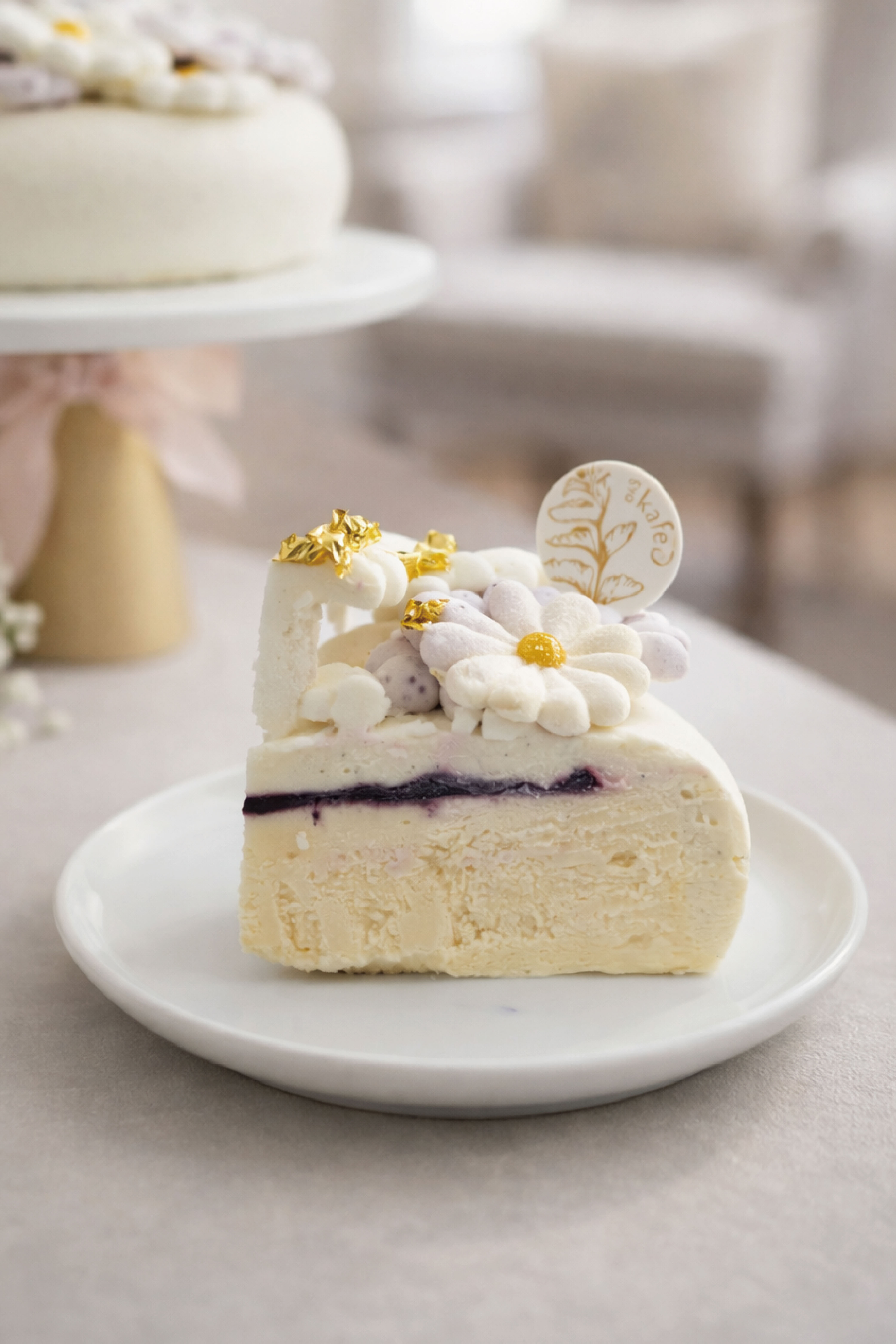 【母親節限定-搶先預購】 藍莓起司乳酪蛋糕 (低糖配方)  4吋