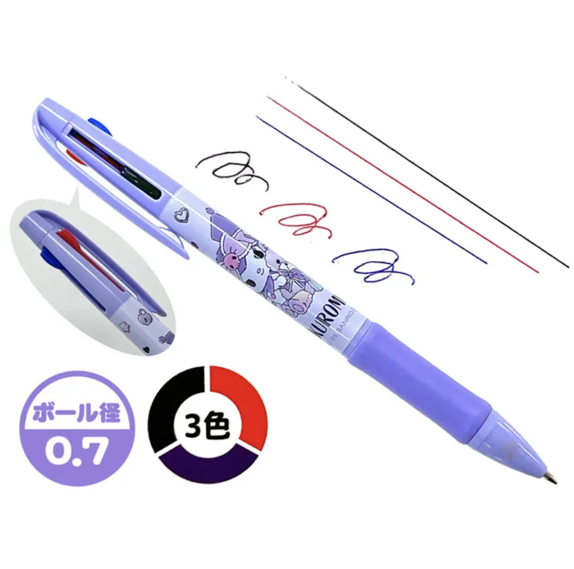 Kuromi 3色原子筆