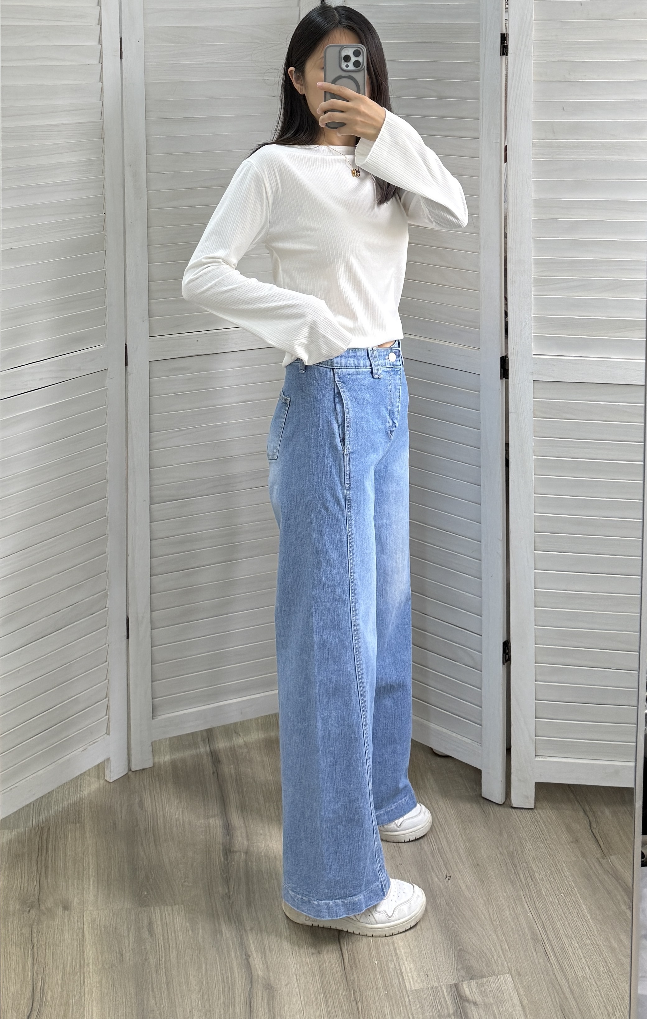 26S/S 春夏新品 JS1128 彈性斜側袋牛仔褲