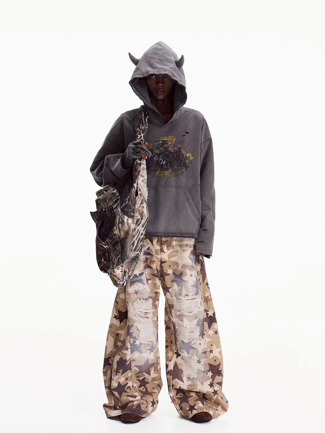 星星廢土風牛仔褲