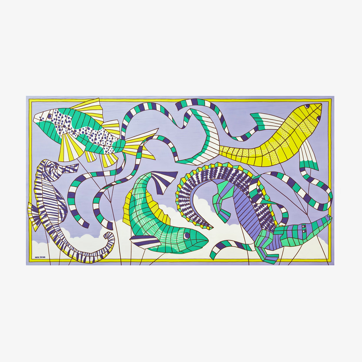 CERFS VOLANTS 純棉圍巾100 - 紫丁香